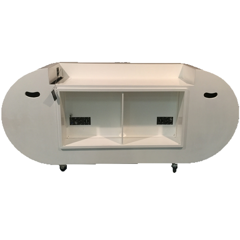 LED DJ furniture white ovals